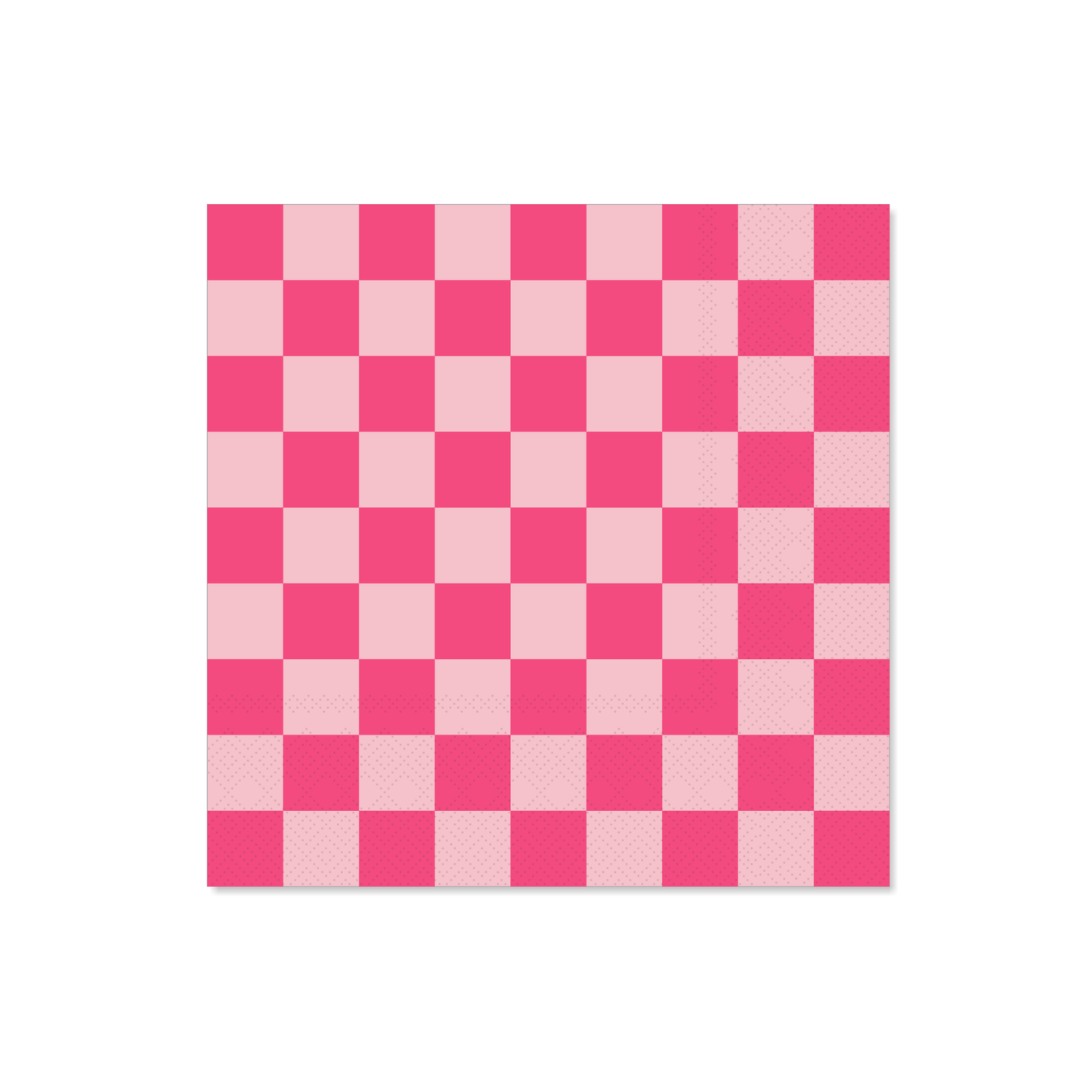 PINK SIGNATURE CHECKER LARGE NAPKINS