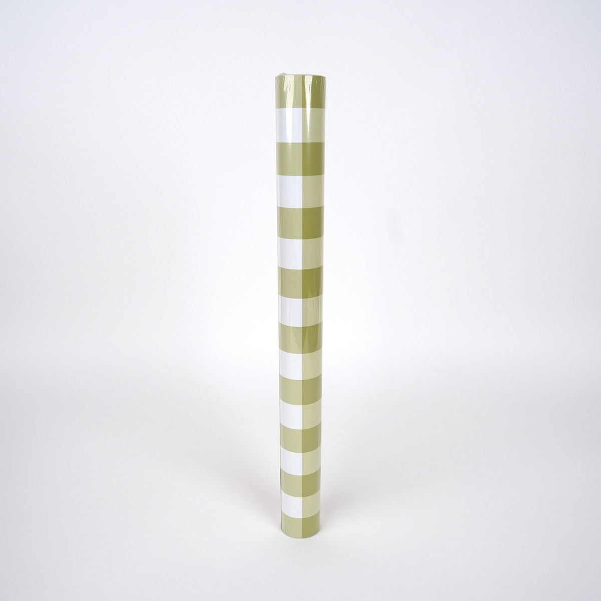 Gingham Olive Paper Table Runner