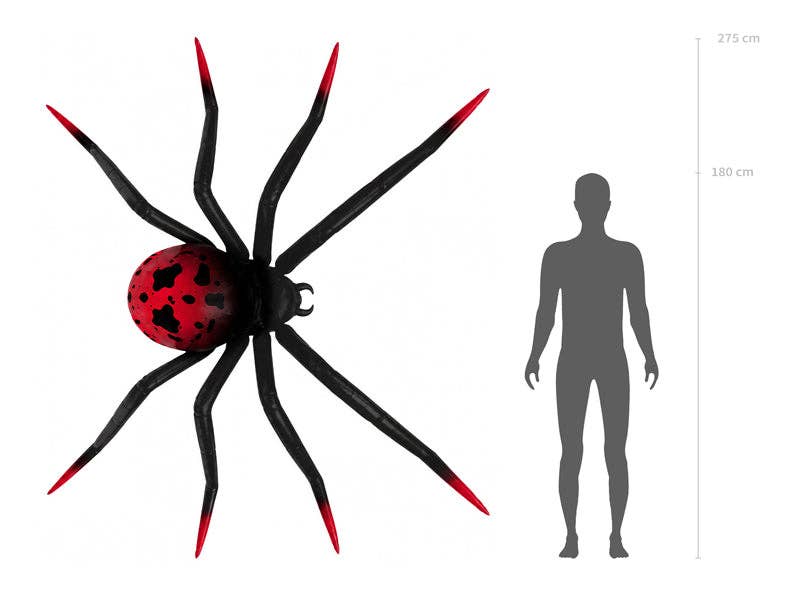 XXL Standing Spider Foil Balloon 9 ft.- PartyDeco USA
