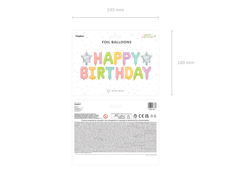Happy Birthday Foil Balloons