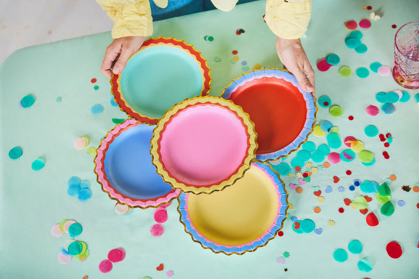 Rainbow Ric Rac Assorted Dessert Plates