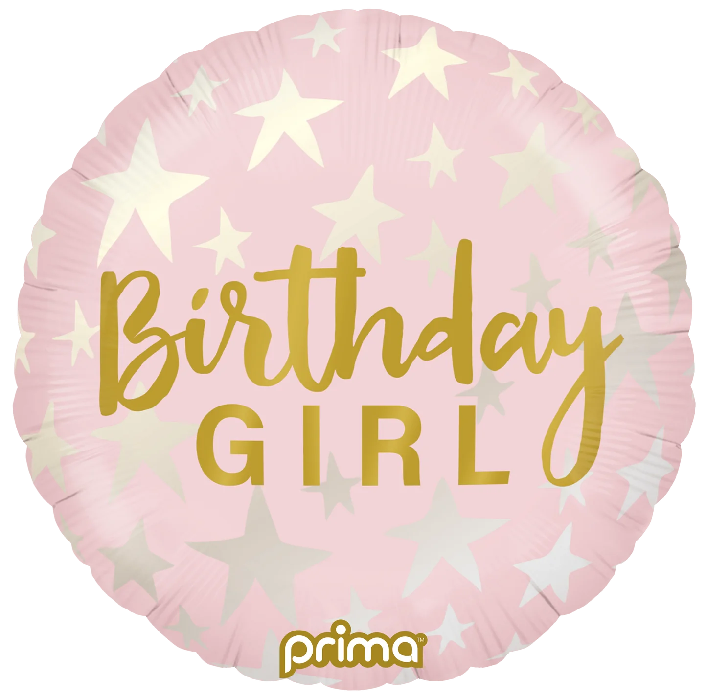 18” Round Birthday Girl Stars