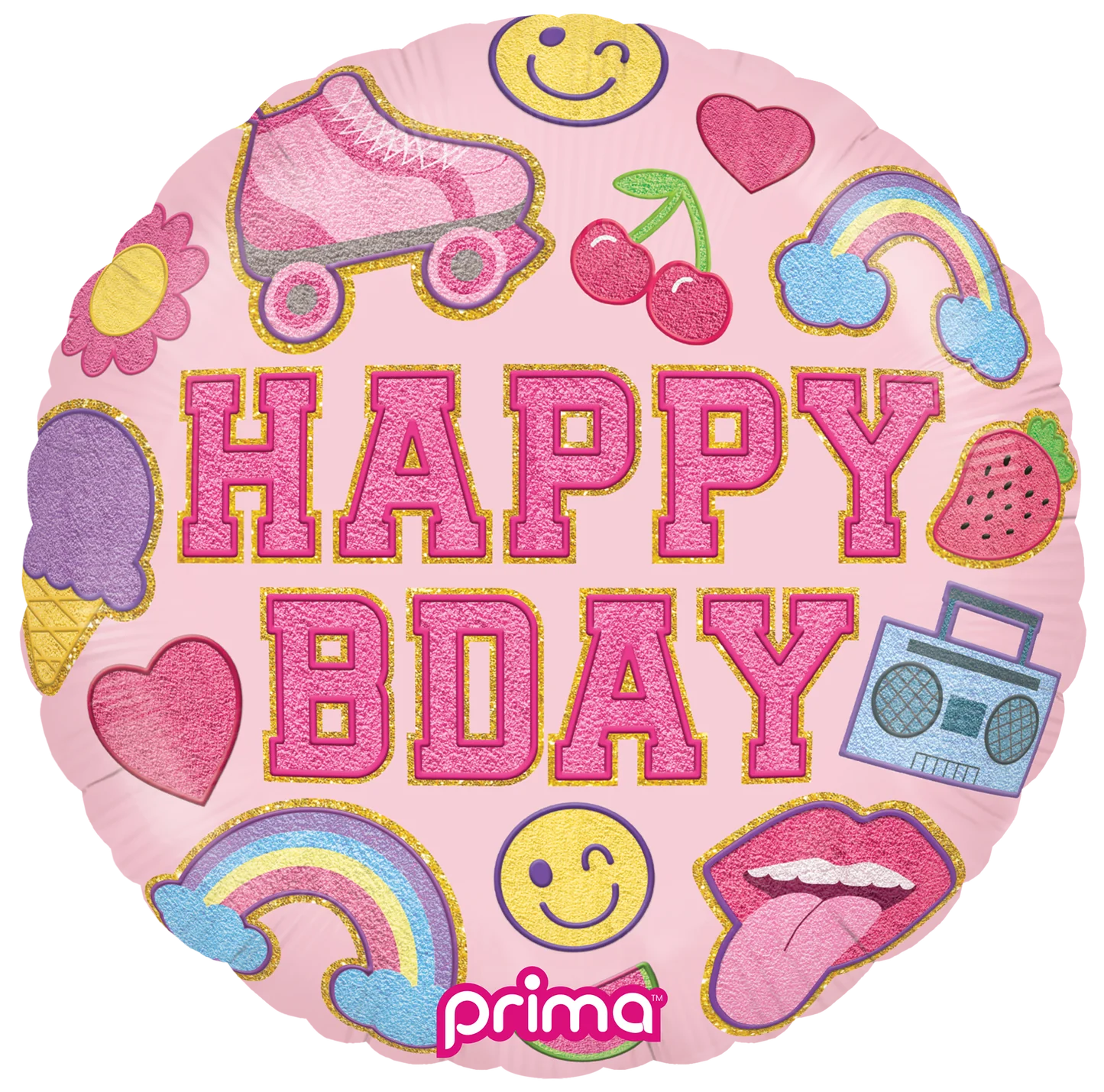18" Round Birthday Girl Patches