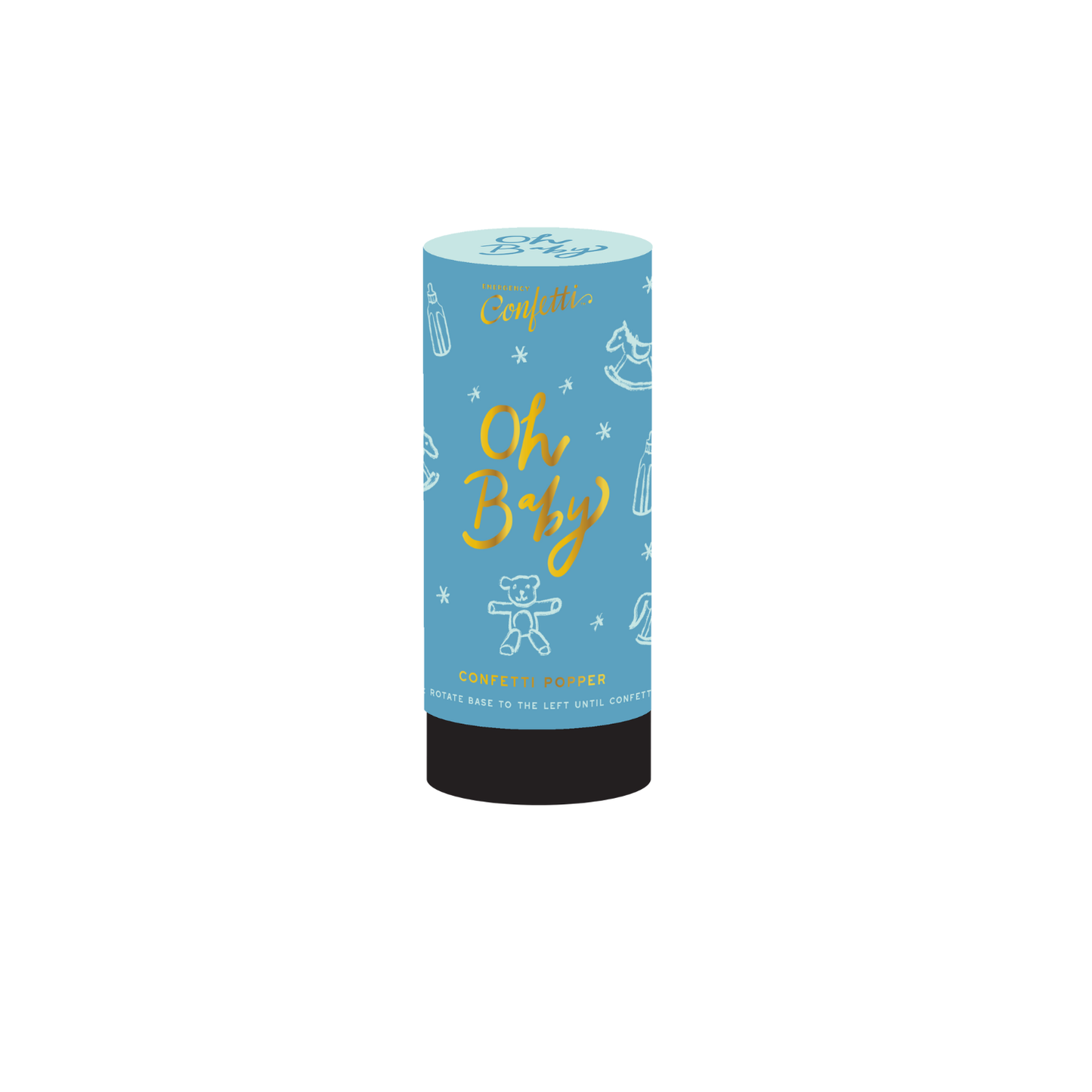 Oh Baby Confetti Popper- Blue