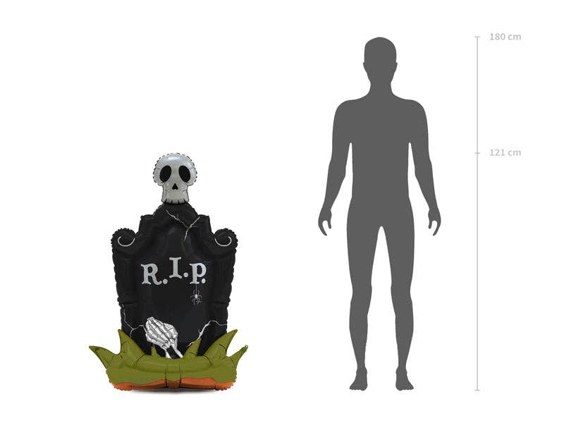 XXL Standing Tombstone Foil Balloon 48 in.- PartyDeco USA