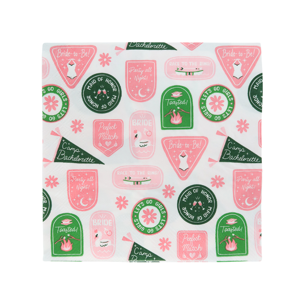 Camp Bachelorette Large Napkins