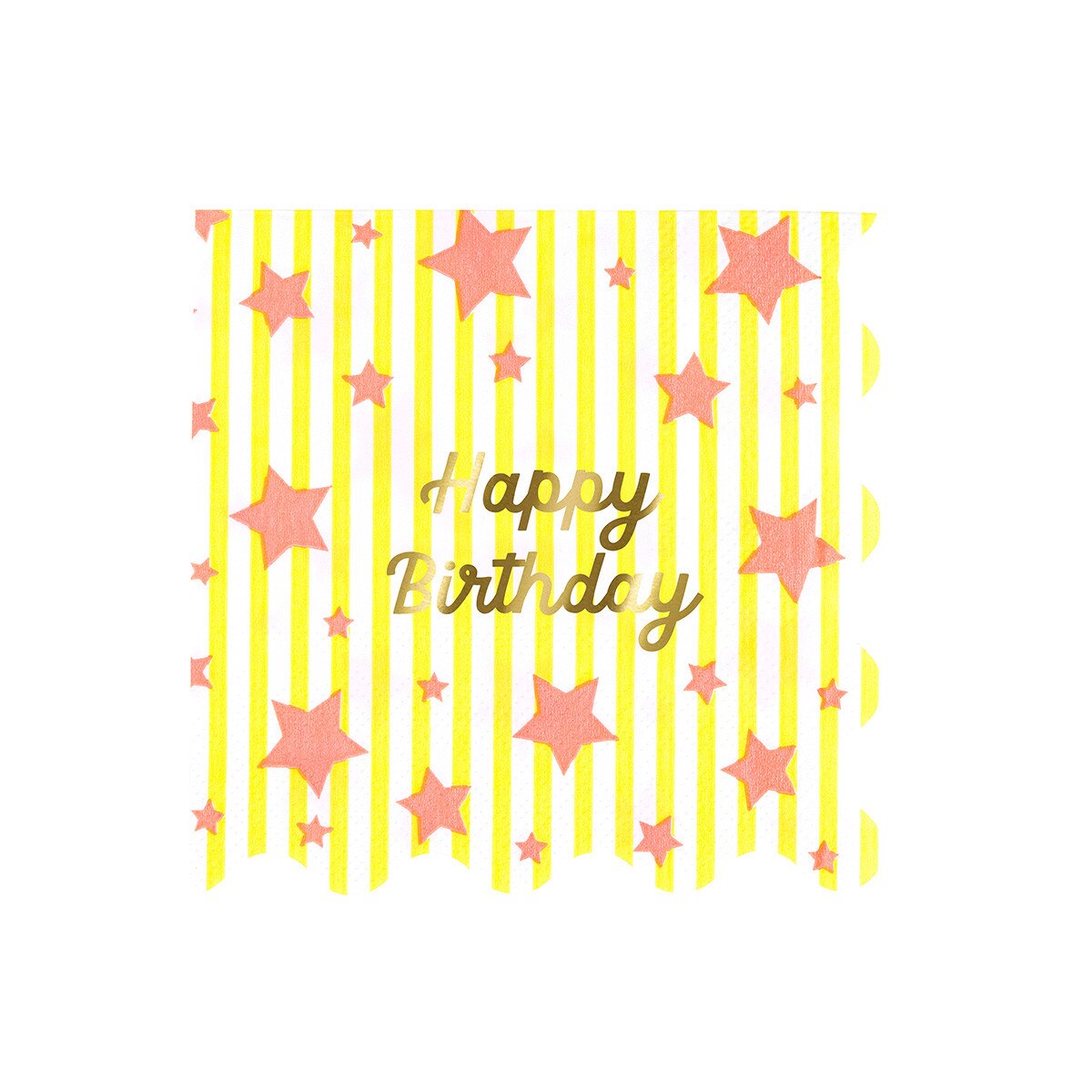 Bright Star Happy Birthday Large Napkins (x 16)