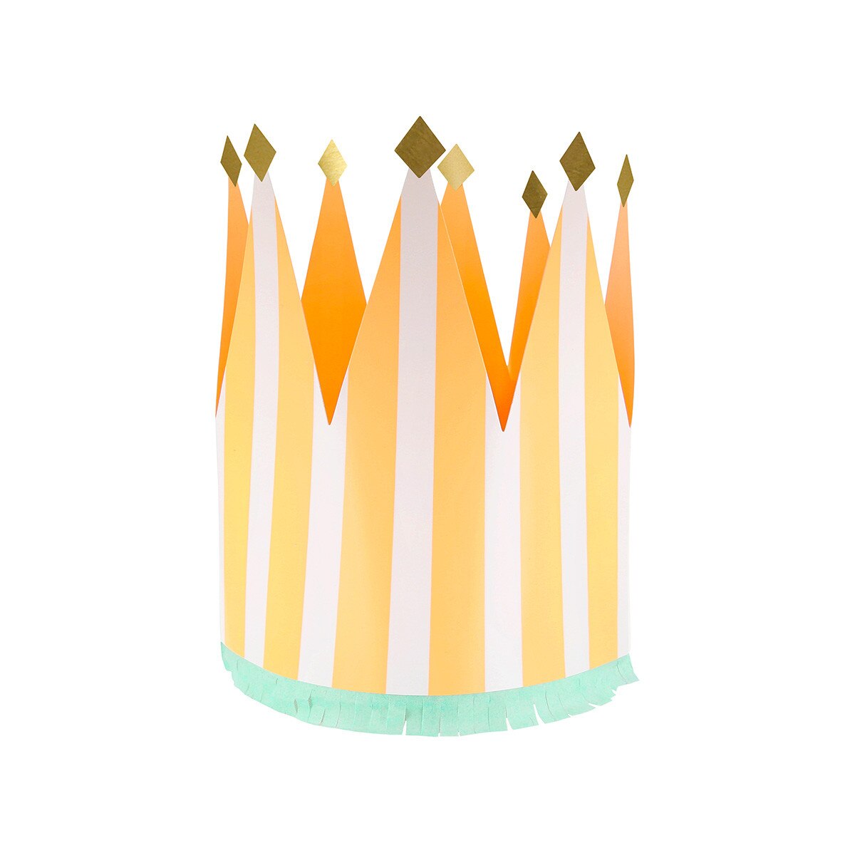 Striped Party Crowns (x 8)