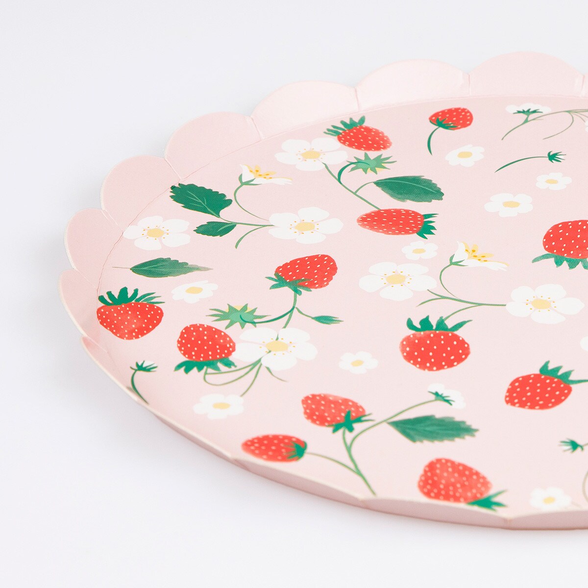 Strawberry Pattern Side Plates (x 8)