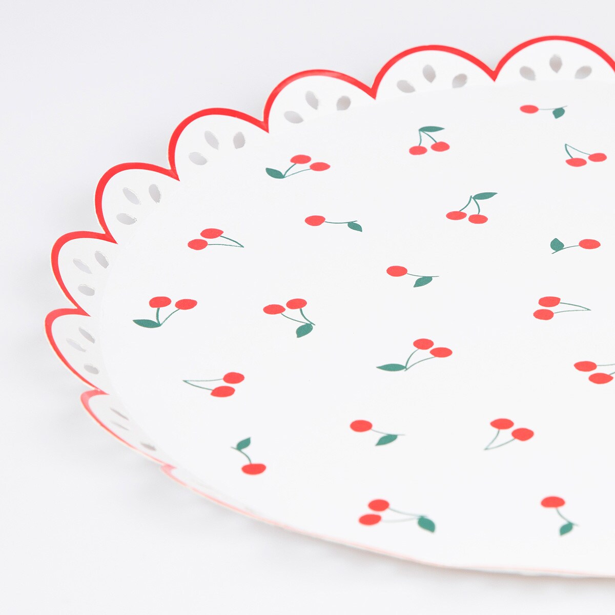 Cherry Pattern Dinner Plates (x 8)