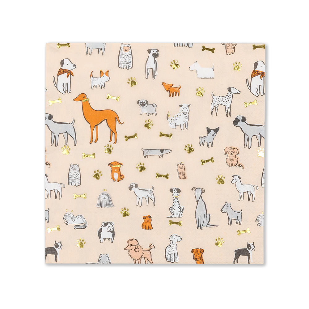 Bow Wow Large Napkins - 16 Pk.