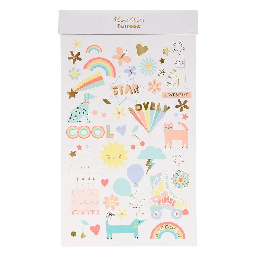 Summer Icon Tattoo Sheets (x2 sheets)