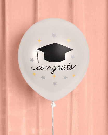 Congrats Grad Balloon Pack - 24 latex balloons, Graduation