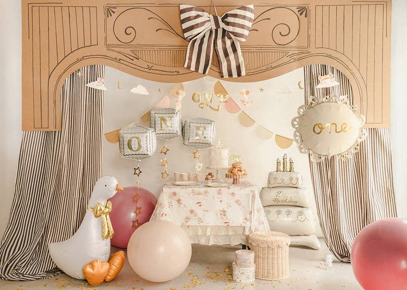 Cubes "ONE" Foil Balloon Set 21 in