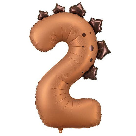 Dinosaur Number 2 Foil Balloon 36 in