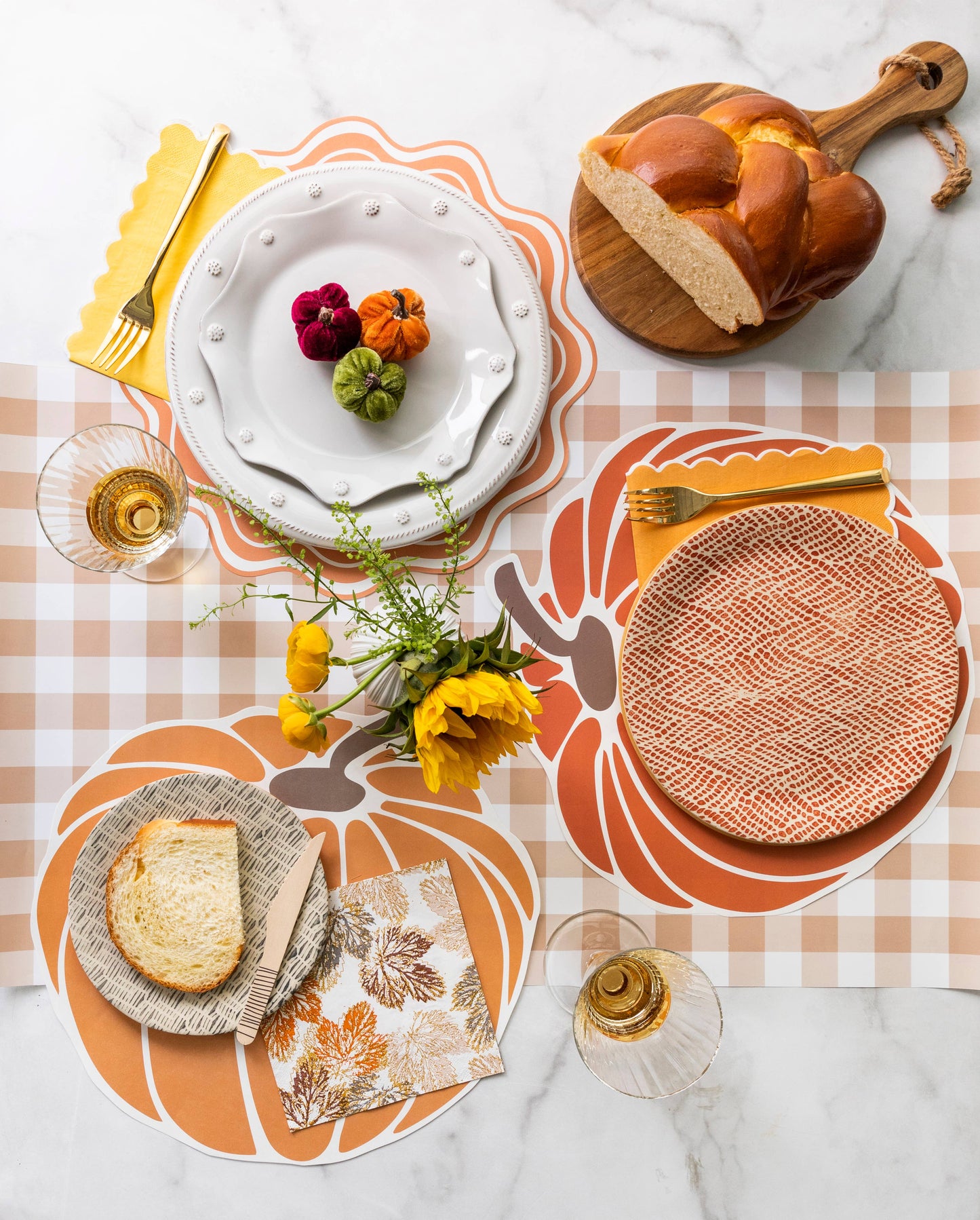 Harvest Pumpkins Paper Placemats