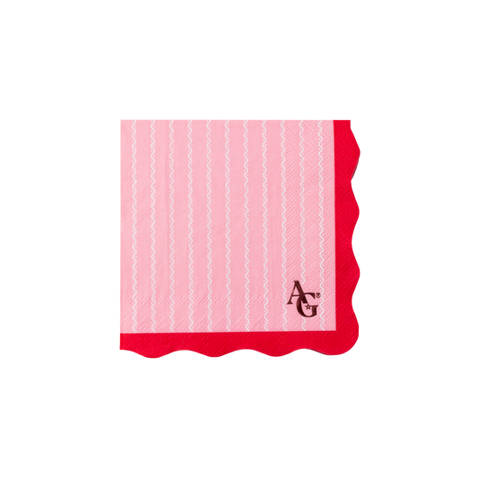 AMERICAN GIRL®  X BONJOUR FETE PINK LOGO SMALL NAPKINS