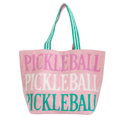 Pickleball Social Club Large Embroidered Tote Bag
