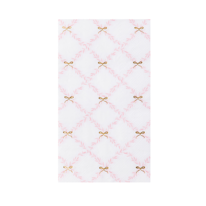 PINK TRELLIS GUEST TOWELS