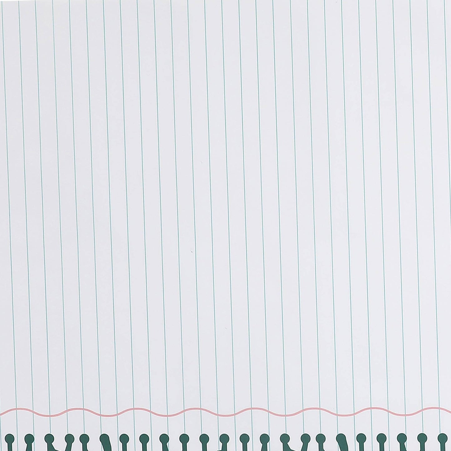 Notebook Paper Table Runner with Stickers