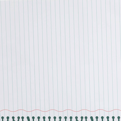 Notebook Paper Table Runner with Stickers
