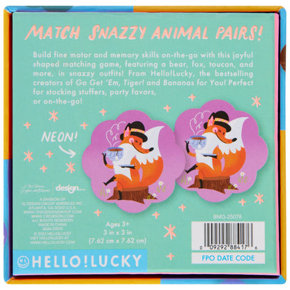 HL SNAZZY ANIMALS MEMORY MATCH