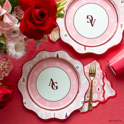 AMERICAN GIRL® X BONJOUR FETE PINK LOGO SMALL PLATES