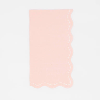 Pink Scallop Guest Towels