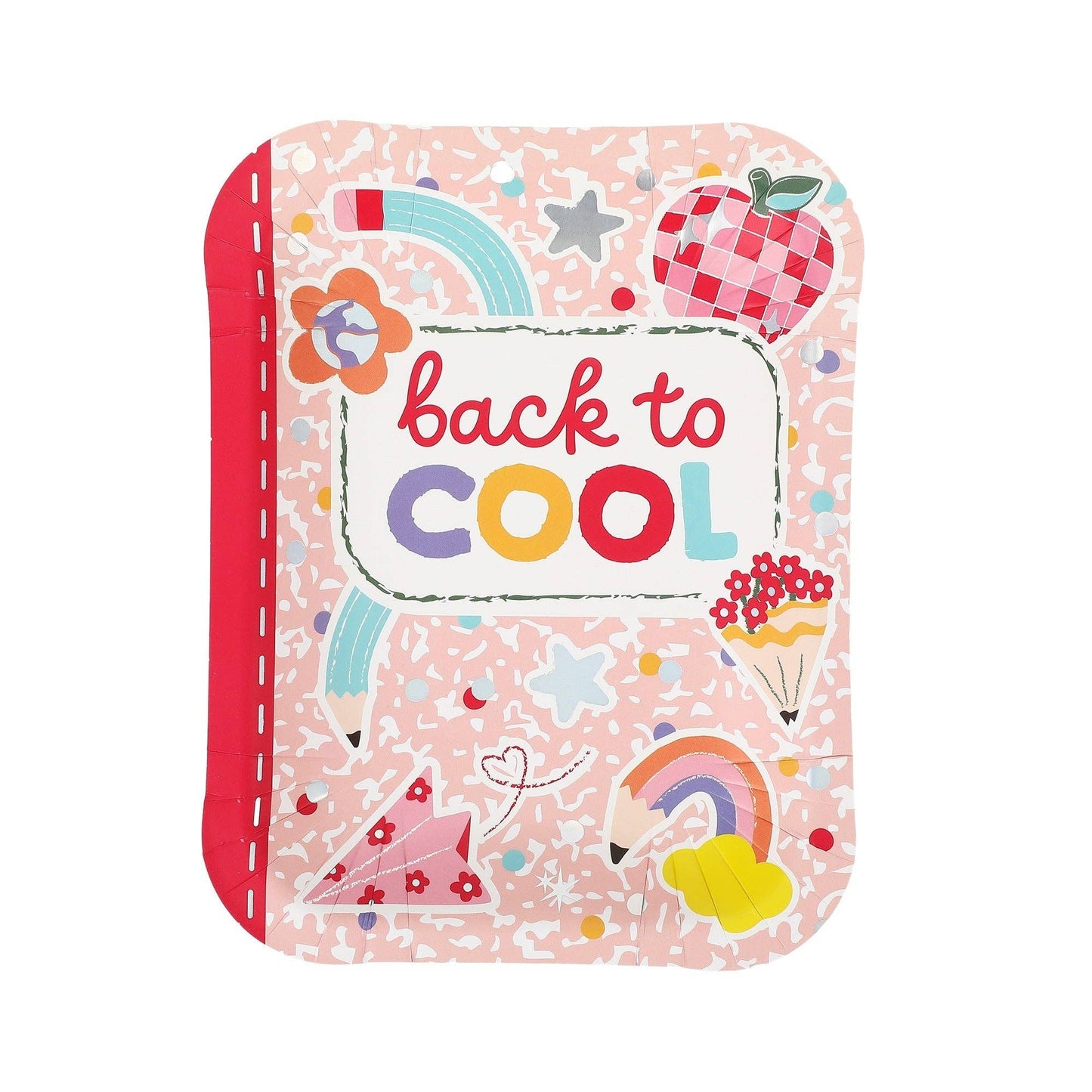 'Back to Cool' Paper Notebook Dessert Plates (8" / 10 ct)