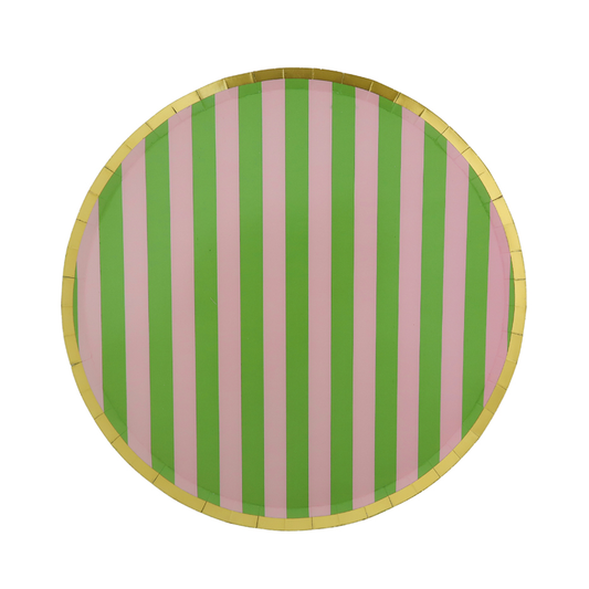 Camp Bachelorette Stripe Dinner Plates