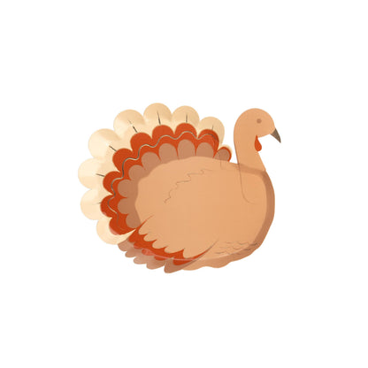 Harvest Turkey Dessert Paper Plates