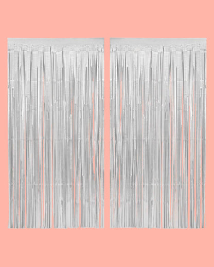 Silver Party Curtain, Bday Decor, Photobooth Backdrop
