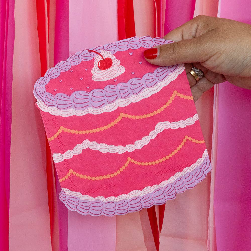 You're The Cherry On Top Die Cut Cake Large Napkin