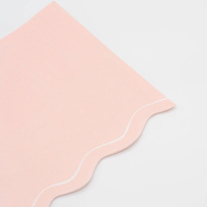 Pink Scallop Guest Towels
