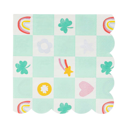 Rainbows Scallop Cocktail Napkin