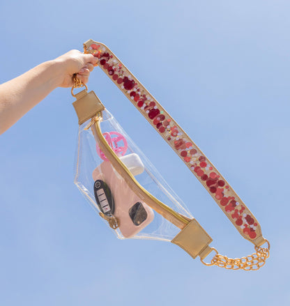 RALLY RED ADJUSTABLE CONFETTI BAG STRAP