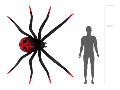 XXL Standing Spider Foil Balloon 9 ft.- PartyDeco USA