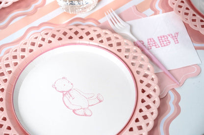 Pink Scallop Guest Towels