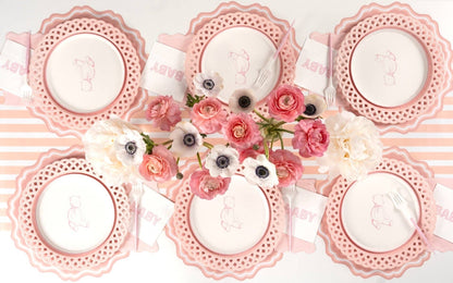 Pink Scallop Guest Towels