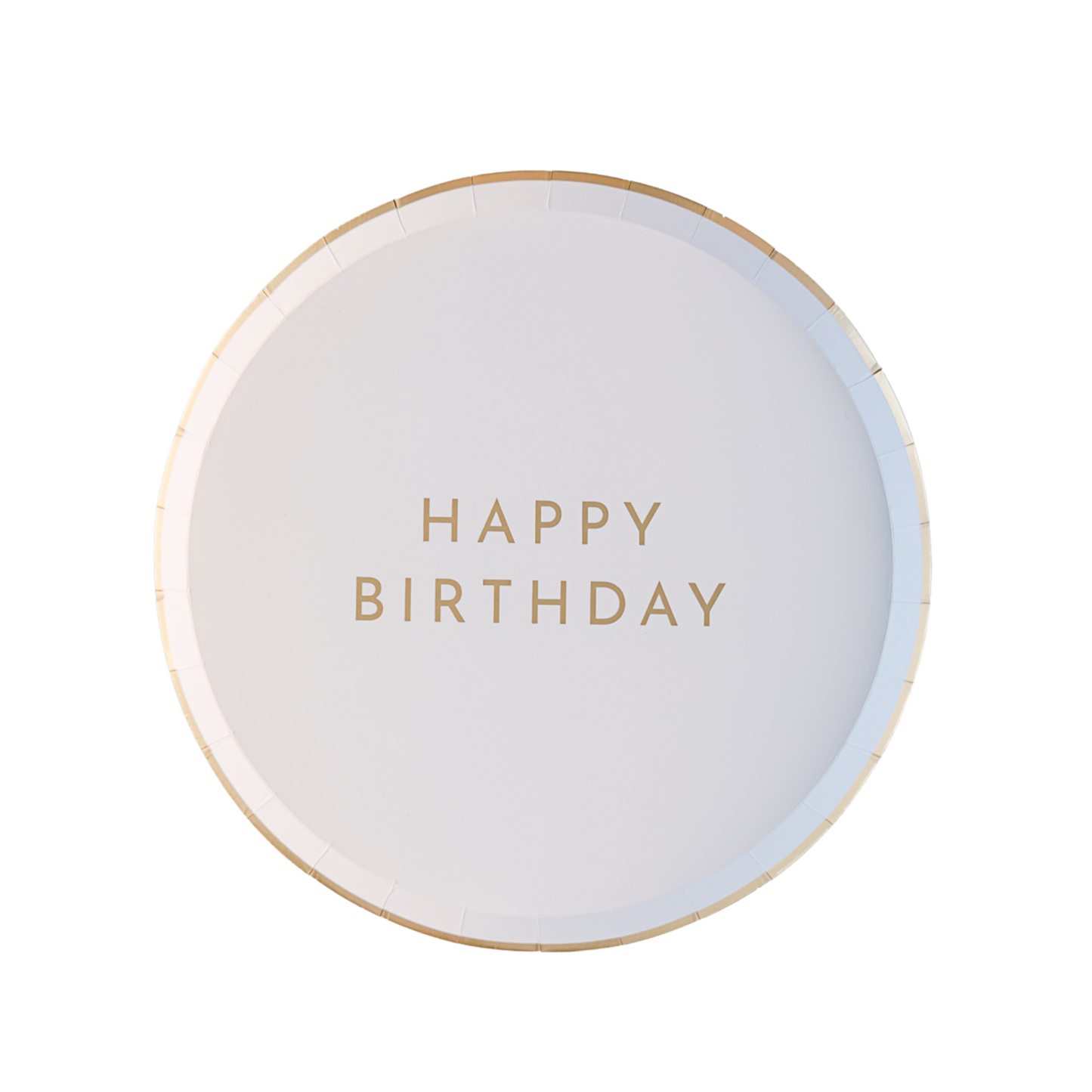 WHITE & GOLD SIGNATURE HAPPY BIRTHDAY SMALL PLATES