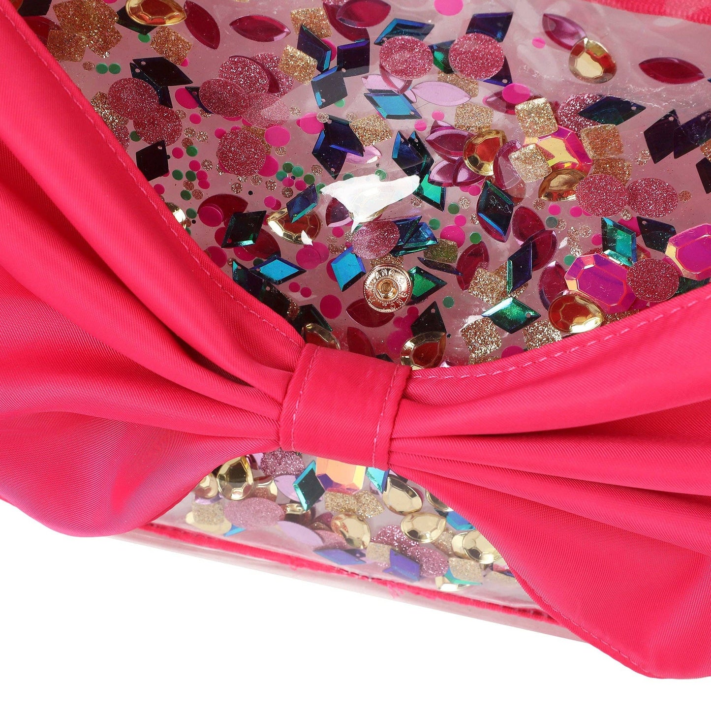 'Audrey' Bow & Jewels Confetti Clear Backpack