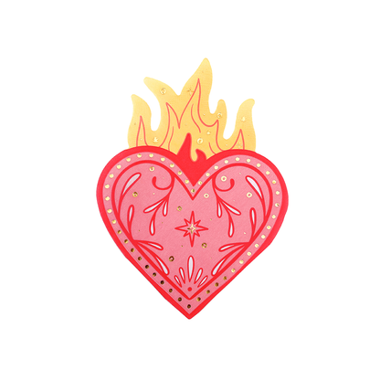Queens Flaming Hearts Large Napkins