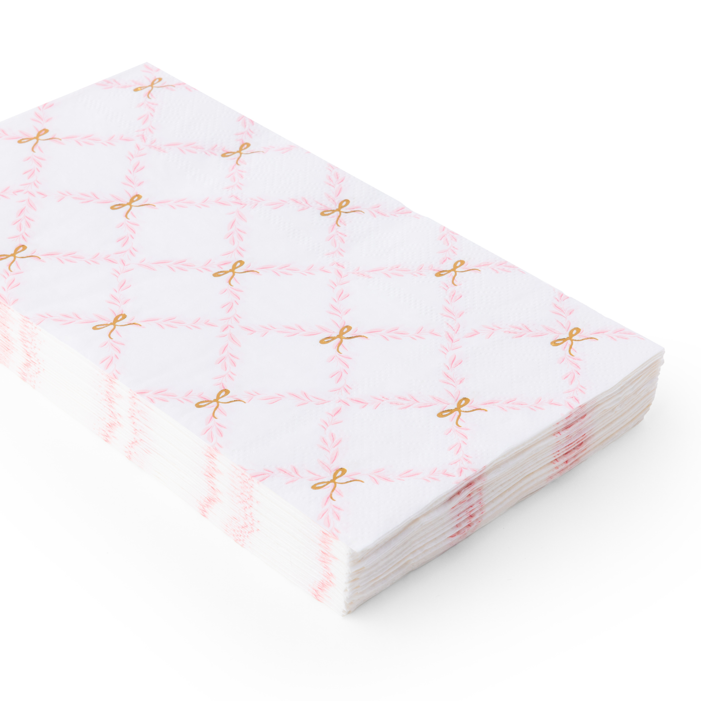 PINK TRELLIS GUEST TOWELS