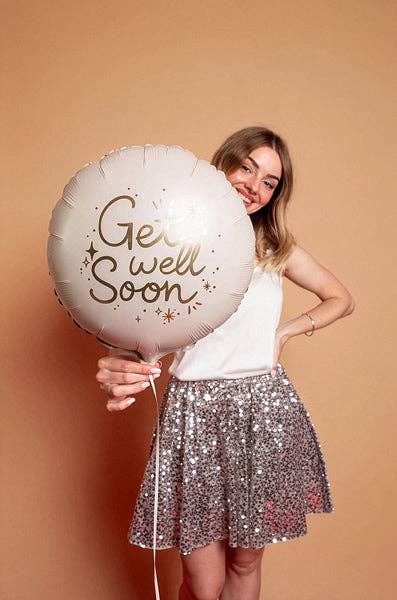 Get Well Soon Round Foil Balloon 18 in