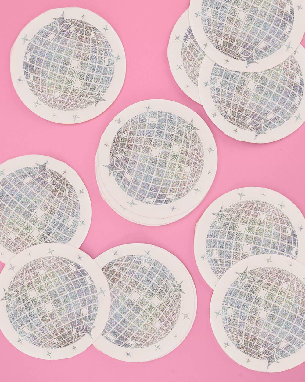 Shimmer Disco Ball Napkins, Birthday, Bach, NYE