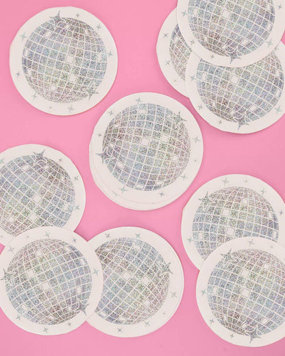 Shimmer Disco Ball Napkins, Birthday, Bach, NYE