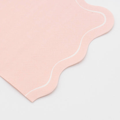 Pink Scallop Guest Towels