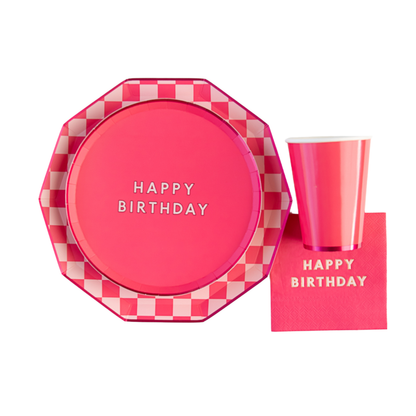 HAUTE PINK SIGNATURE HAPPY BIRTHDAY SMALL PLATES