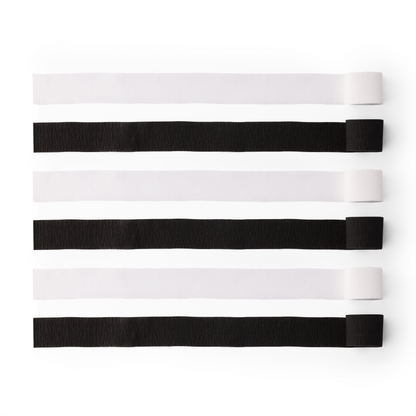 BLACK AND WHITE STREAMERS