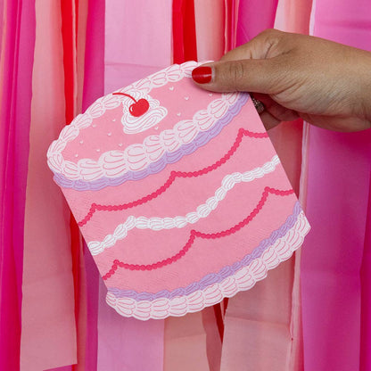 You're The Cherry On Top Die Cut Cake Large Napkin